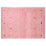 Gabbeh Teppich Wolle rosa 160 x 230 cm Tiermuster Hochflor YULAFI