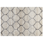 Teppich hellbeige / grau geometrisches Muster 160 x 230 cm Shaggy YEREVAN