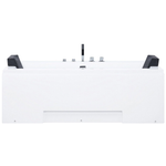 Whirlpool Badewanne mit LED weiss rechteckig 170 x 75 cm GALLEY