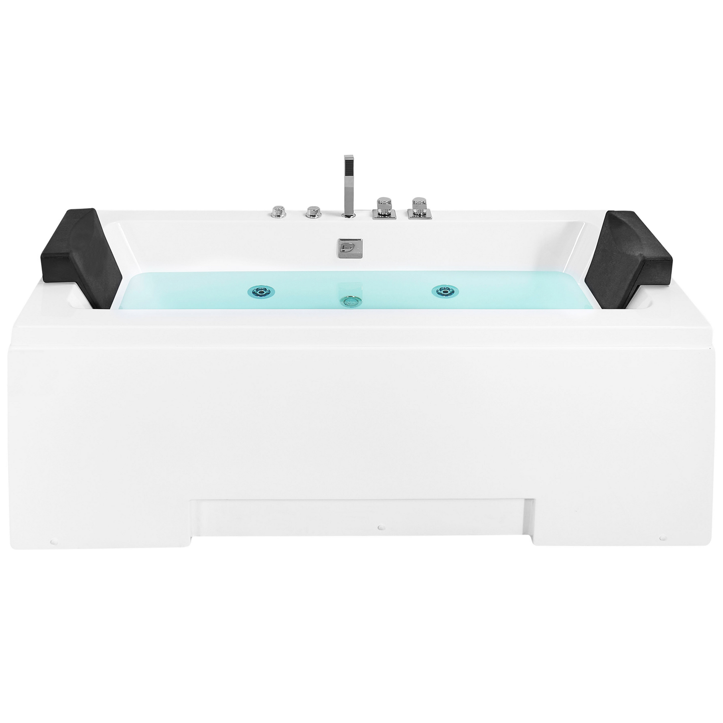 Whirlpool Badewanne mit LED weiss rechteckig 170 x 75 cm GALLEY