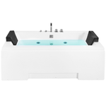 Whirlpool Badewanne mit LED weiss rechteckig 170 x 75 cm GALLEY