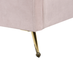 Bett mit Lattenrost Samtstoff MIRIBEL 140 x 200 cm Pastellrosa