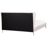 Bett mit Lattenrost Samtstoff MIRIBEL 180 x 200 cm Pastellrosa