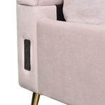 Bett mit Lattenrost Samtstoff MIRIBEL 180 x 200 cm Pastellrosa