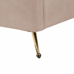 Bett mit Lattenrost Samtstoff MIRIBEL 160 x 200 cm Taupe