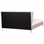 Bett mit Lattenrost Samtstoff MIRIBEL 180 x 200 cm Taupe