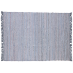 Teppich Baumwolle grau 160 x 230 cm Kurzflor BESNI