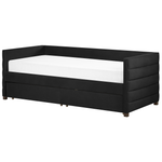 Tagesbett mit Stauraum Samtstoff MARRAY 90 x 200 cm Schwarz