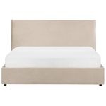 Bett mit Stauraum Samtstoff LAVAUR 160 x 200 cm Taupe