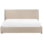 Bett mit Stauraum Samtstoff LAVAUR 180 x 200 cm Taupe