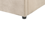 Bett mit Stauraum Samtstoff LAVAUR 180 x 200 cm Taupe
