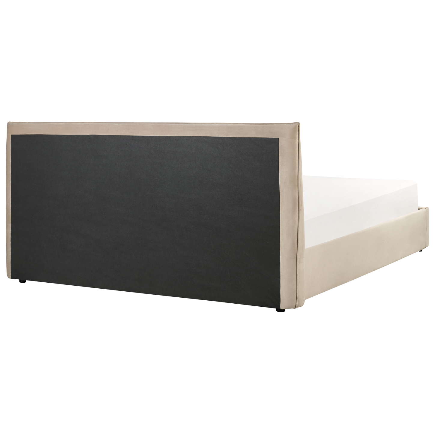 Bett mit Stauraum Samtstoff LAVAUR 180 x 200 cm Taupe
