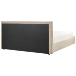 Bett mit Stauraum Samtstoff LAVAUR 180 x 200 cm Taupe
