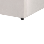 Bett mit Stauraum Samtstoff LAVAUR 160 x 200 cm Cremeweiss