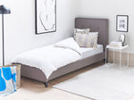 Bett mit Lattenrost Stoff AMBASSADOR 90 x 200 cm Grau