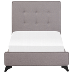 Bett mit Lattenrost Stoff AMBASSADOR 90 x 200 cm Grau