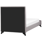 Bett mit Lattenrost Stoff AMBASSADOR 90 x 200 cm Grau