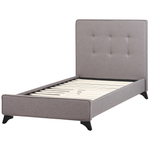 Bett mit Lattenrost Stoff AMBASSADOR 90 x 200 cm Grau