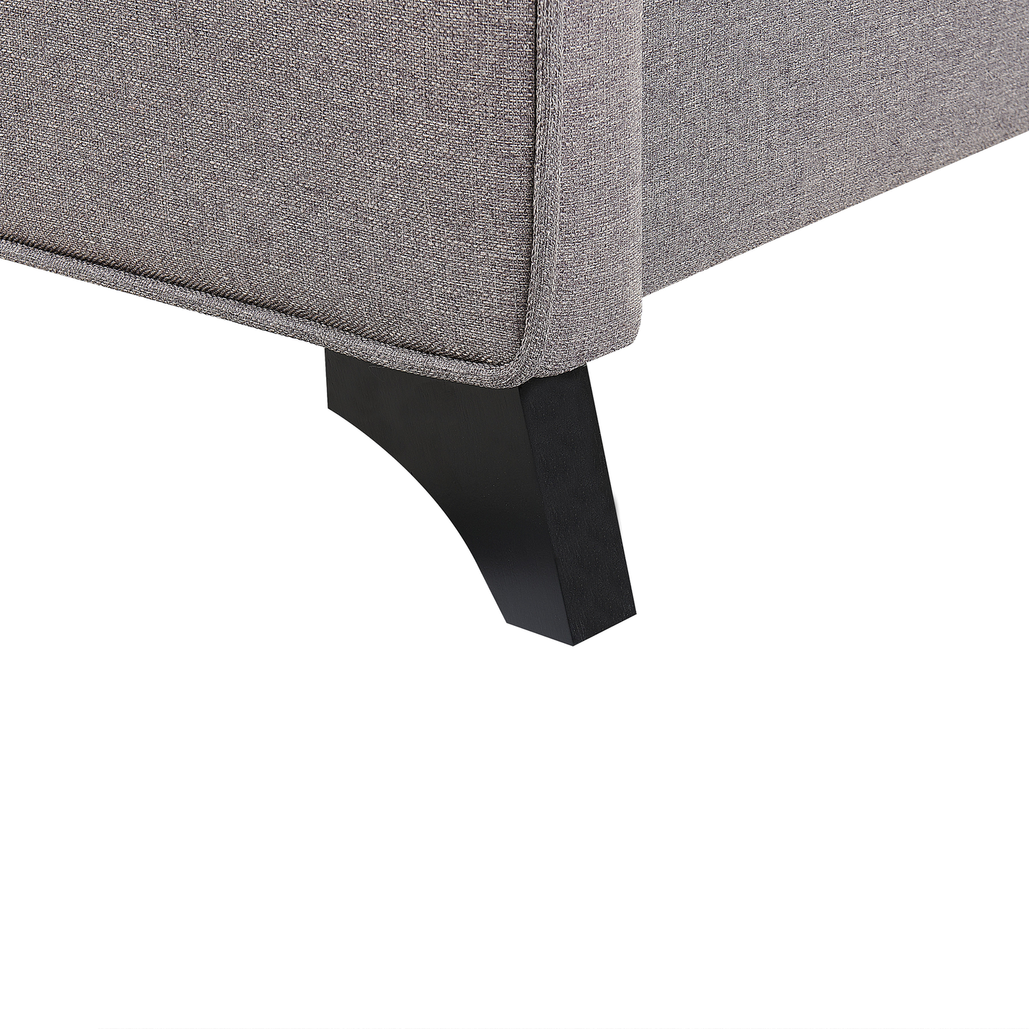 Bett mit Lattenrost Stoff AMBASSADOR 90 x 200 cm Grau