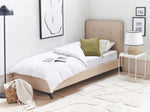Bett mit Lattenrost Stoff AMBASSADOR 90 x 200 cm Beige