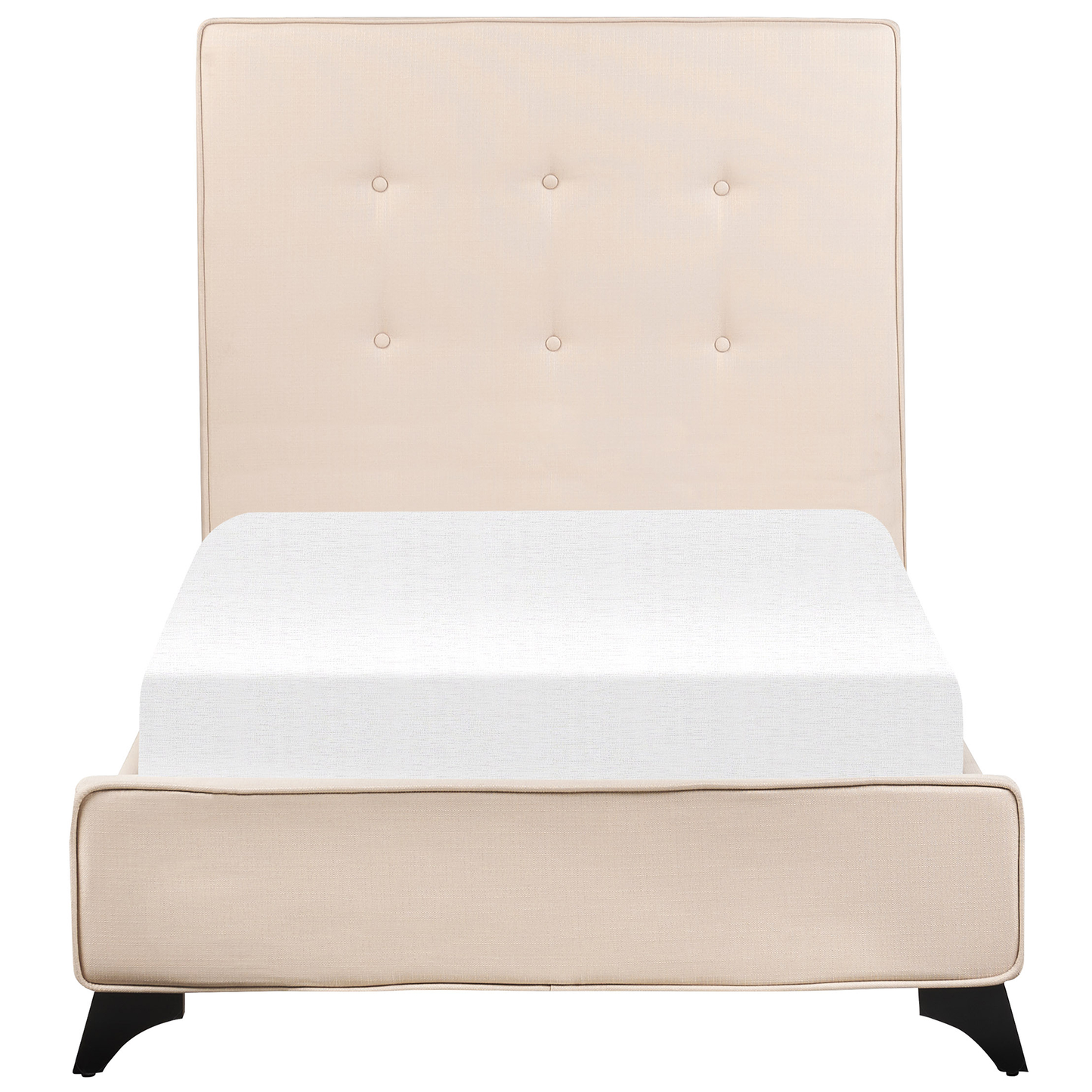 Bett mit Lattenrost Stoff AMBASSADOR 90 x 200 cm Beige