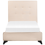 Bett mit Lattenrost Stoff AMBASSADOR 90 x 200 cm Beige