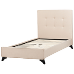 Bett mit Lattenrost Stoff AMBASSADOR 90 x 200 cm Beige