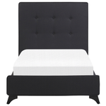 Bett mit Lattenrost Stoff AMBASSADOR 90 x 200 cm Schwarz