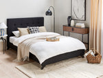Bett mit Lattenrost Stoff AMBASSADOR 140 x 200 cm Schwarz