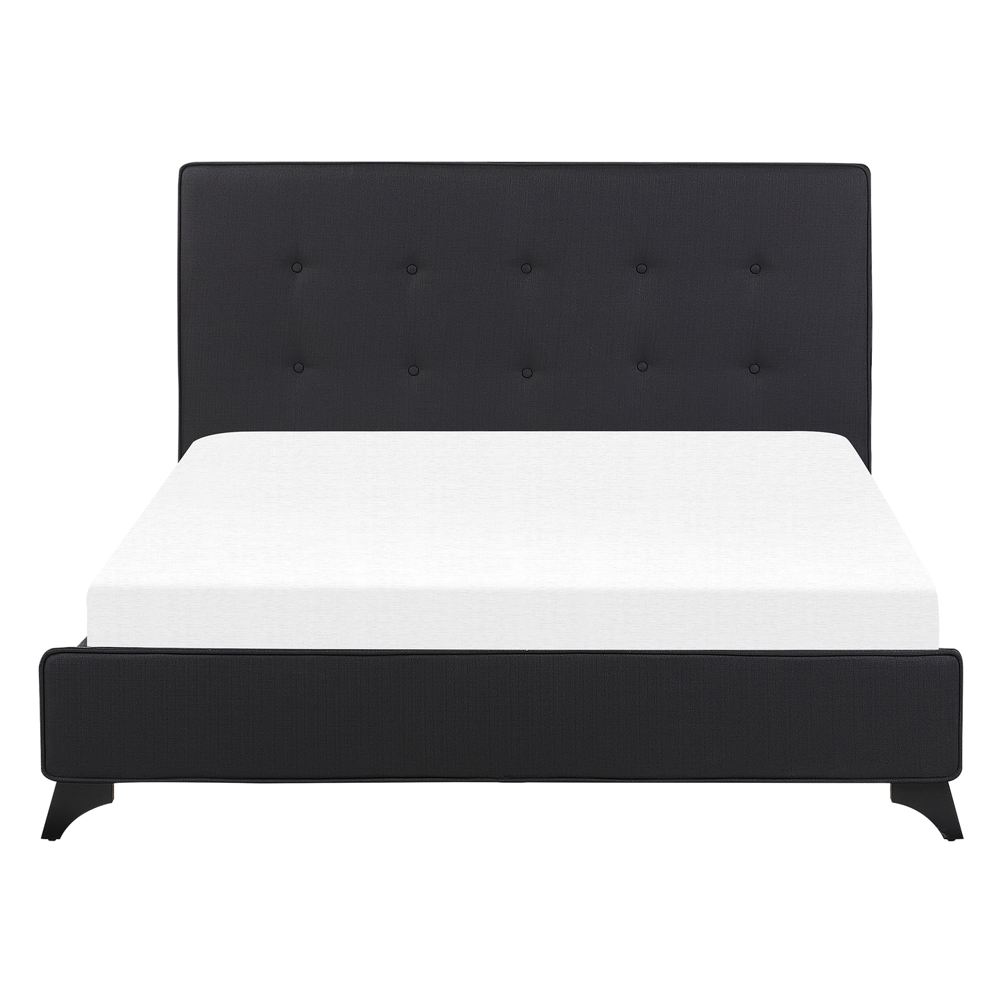 Bett mit Lattenrost Stoff AMBASSADOR 140 x 200 cm Schwarz