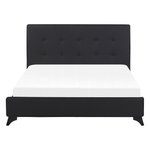 Bett mit Lattenrost Stoff AMBASSADOR 140 x 200 cm Schwarz
