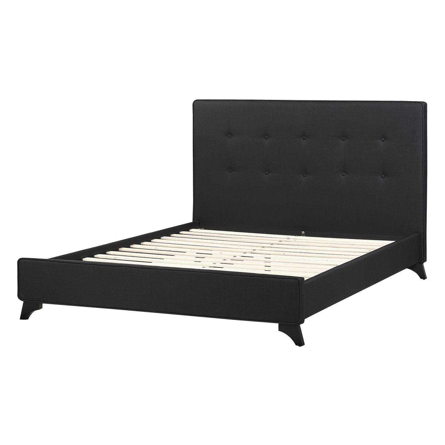 Bett mit Lattenrost Stoff AMBASSADOR 140 x 200 cm Schwarz
