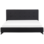 Bett mit Lattenrost Stoff AMBASSADOR 180 x 200 cm Schwarz