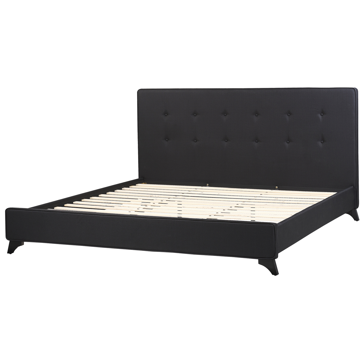 Bett mit Lattenrost Stoff AMBASSADOR 180 x 200 cm Schwarz