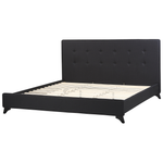 Bett mit Lattenrost Stoff AMBASSADOR 180 x 200 cm Schwarz