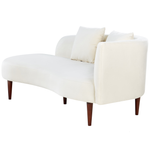 Chaiselongue Samtstoff creme rechtsseitig CHAUMONT