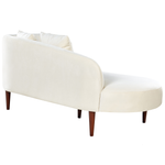 Chaiselongue Samtstoff creme rechtsseitig CHAUMONT