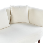 Chaiselongue Samtstoff creme rechtsseitig CHAUMONT