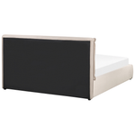 Bett mit Stauraum Samtstoff BAJONNA 160 x 200 cm Beige