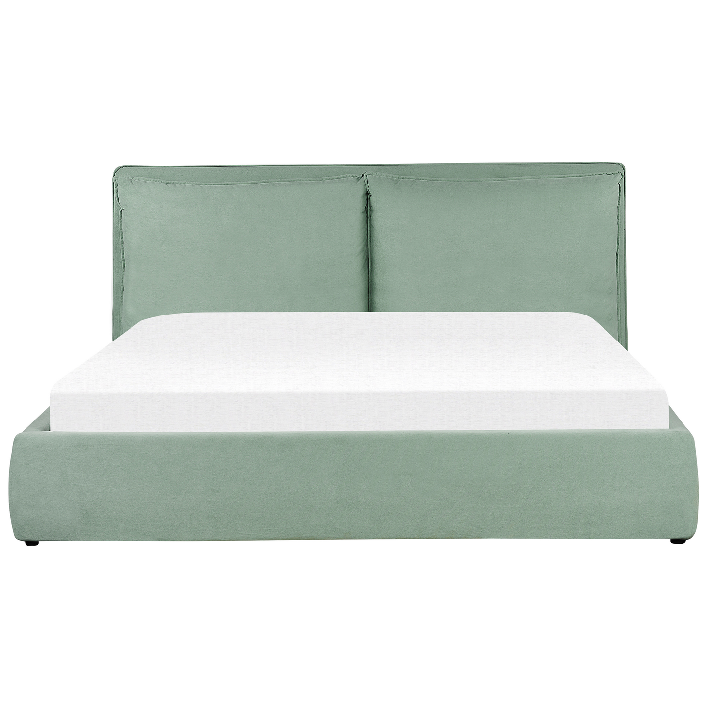 Bett mit Stauraum Samtstoff BAJONNA 180 x 200 cm Mintgrün