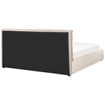 Bett mit Stauraum Samtstoff BAJONNA 180 x 200 cm Beige