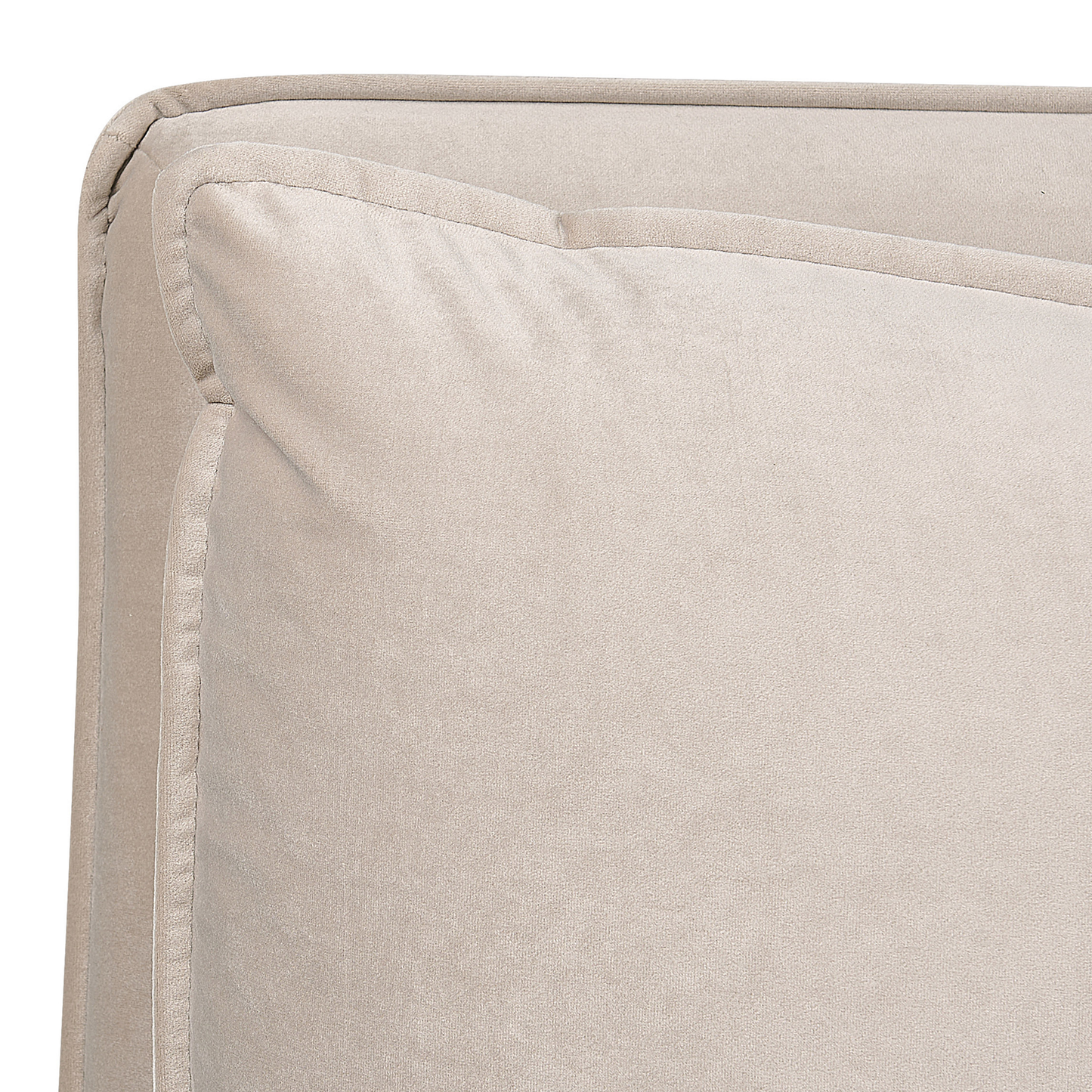 Bett mit Stauraum Samtstoff BAJONNA 180 x 200 cm Beige