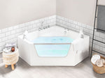 Whirlpool Badewanne weiss Eckmodell 150 x 150 cm CANTALLA
