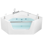 Whirlpool Badewanne weiss Eckmodell 150 x 150 cm CANTALLA