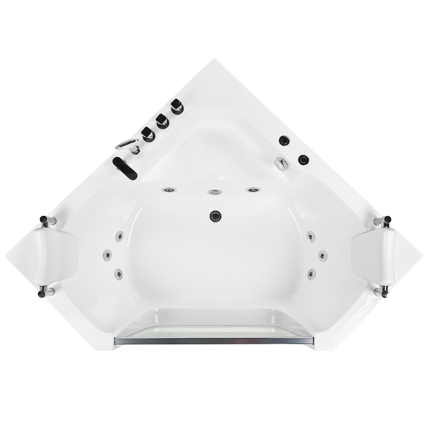 Whirlpool Badewanne weiss Eckmodell 150 x 150 cm CANTALLA