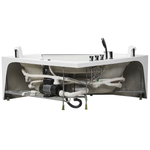 Whirlpool Badewanne weiss Eckmodell 150 x 150 cm CANTALLA