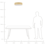 Deckenlampe MAGNO Naturfarben