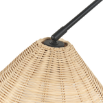 Wandlampe PALENA verstellbar Rattan Naturfarben