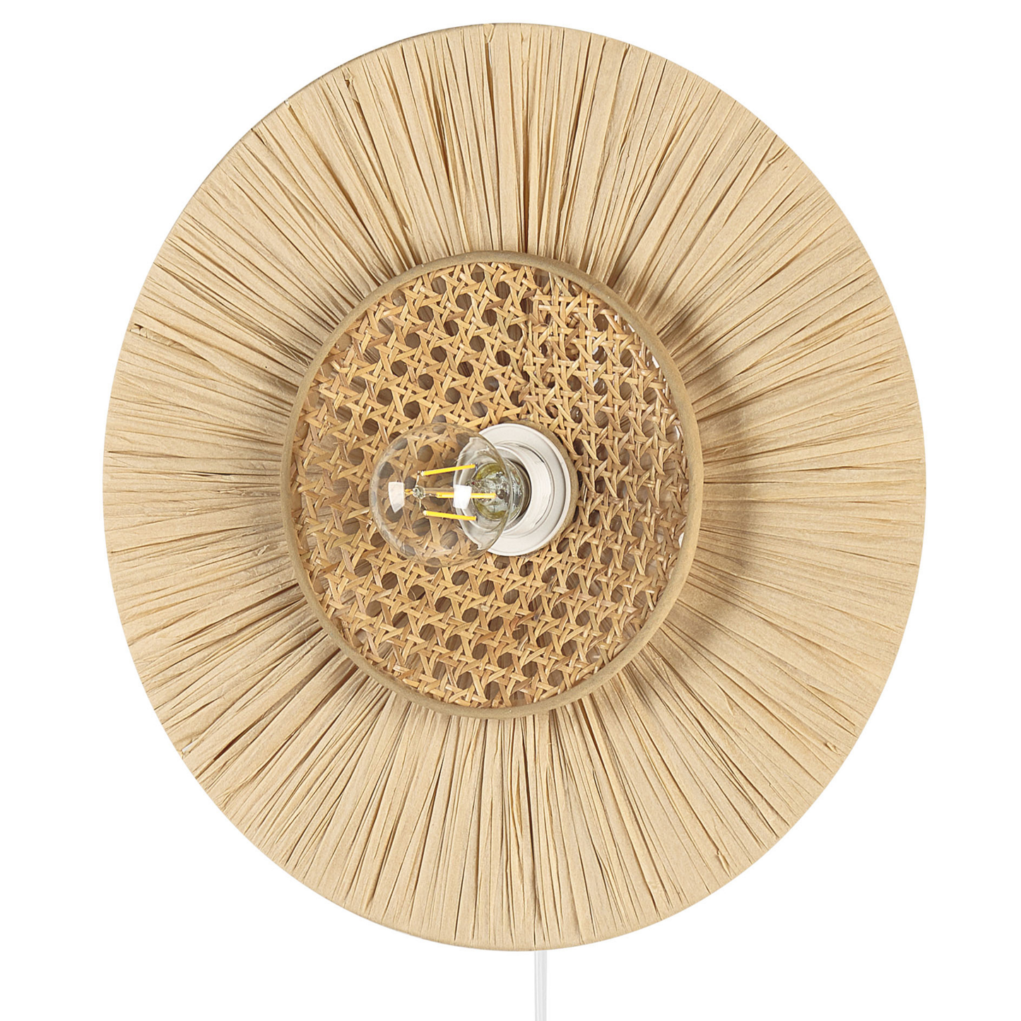 Wandlampe YAAPI Papier Naturfarben