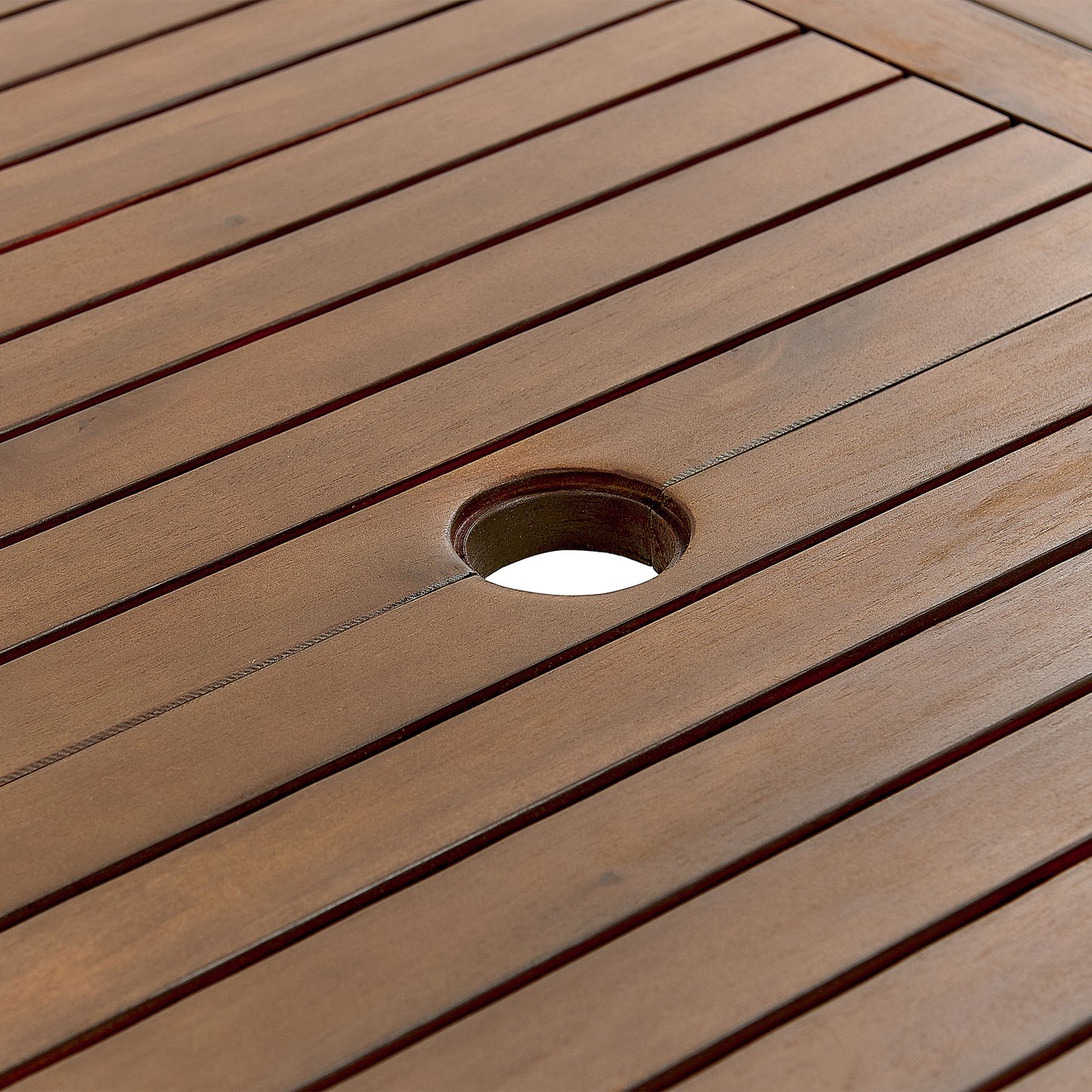 Ausziehbarer Gartentisch AMANTEA 160/220 cm 90 cm Akazienholz Dunkelbraun